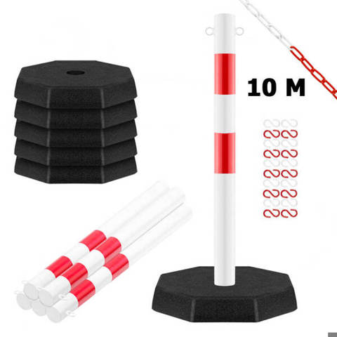 ROBUSTO - Kettenpfosten-Set STAHL 100 cm