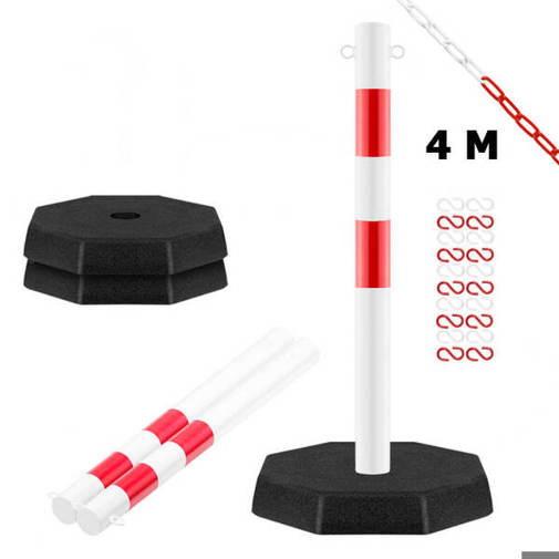 ROBUSTO - Kettenpfosten-Set STAHL 100cm