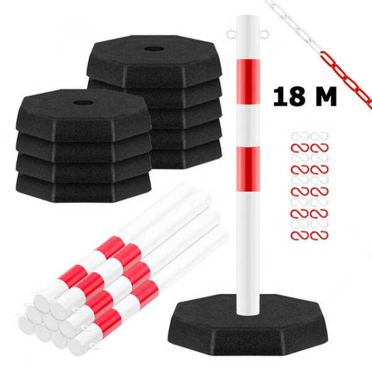 ROBUSTO - Kettenpfosten-Set STAHL 100 cm