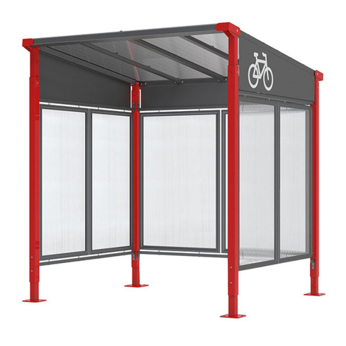 SPL - Fahrradüberdachung Milano dunkelgrau Anbaufeld
