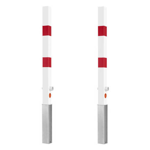 ROBUSTO - Sperrpfosten Dreikantschloss rot/weiß 100 cm