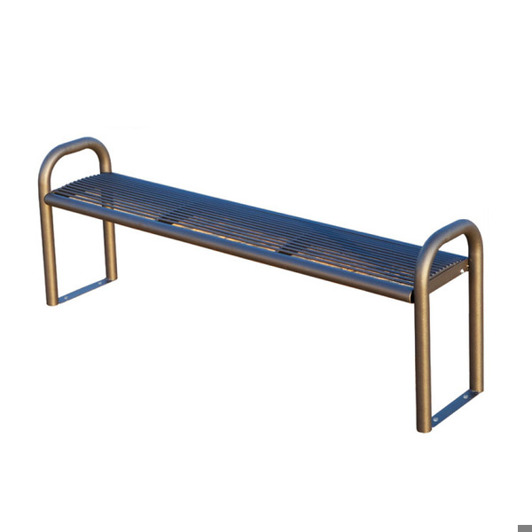 Abes - Sitzbank Metis RAL 9006 weißaluminium mit Rückenlehne